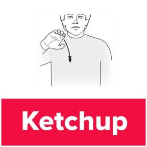 Tecknet för ketchup