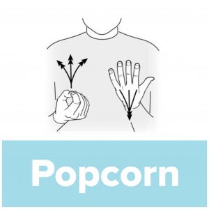 Tecknet för popcorn