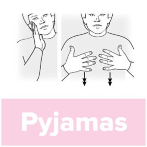 Tecknet för pyjamas