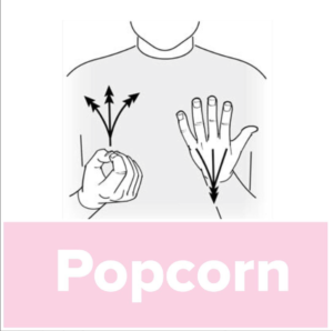 Tecknet för popcorn